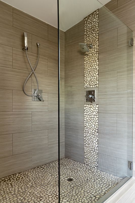 Walk-in Shower with Pebble Floor